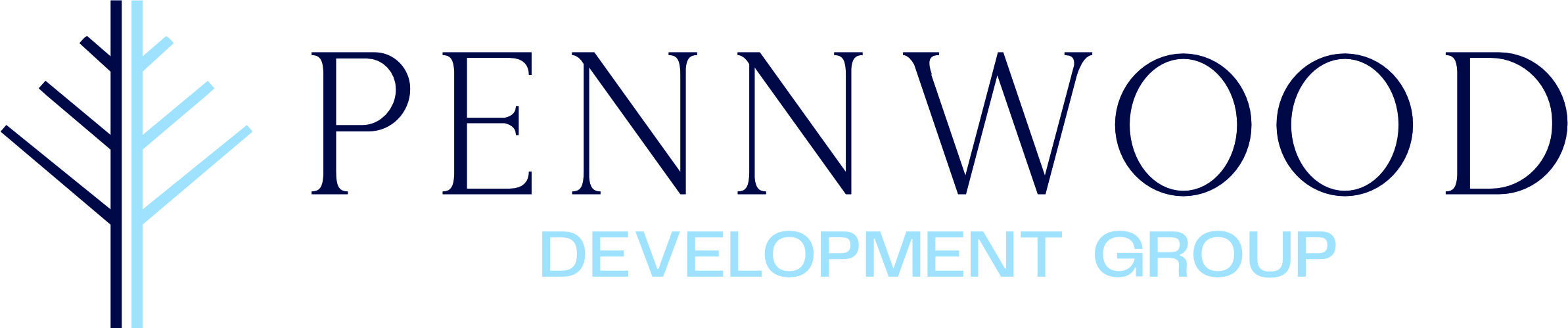 Horizontal Pennwood Development Group logo.